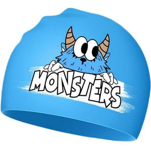 Kinderbadmuts - Kinder siliconen badmuts - Waterdichte cartoon badmuts voor kinderen van 5-12 jaar - Geschikt voor lang en kort haar