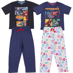 2x Grijs-marineblauwe MARVEL Superheroes pyjama voor jongens / 122