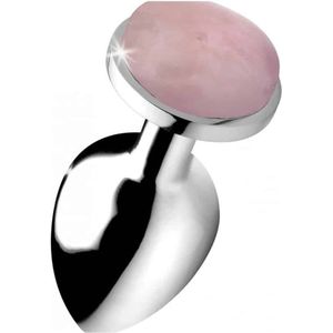XR Brands Rose Quartz Gem - Butt Plug - Large pink