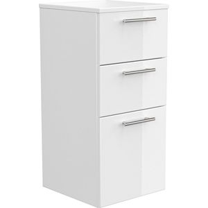 Badkamerkast Tom Wit - MDF - Breedte 36.8 cm - Hoogte 75 cm - Diepte 35.2 cm