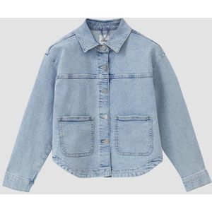 Jasje - Oversized - Blauw - Denim - Met Opgestikte Zakken