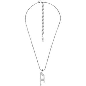 Diesel - D Logo Silver - Heren Ketting - Zilver