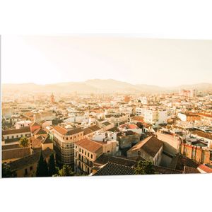PVC Schuimplaat- Bovenaanzicht van Madrid, Spanje - 105x70 cm Foto op PVC Schuimplaat