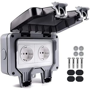 PolkaHome - Buitenstopcontact - Waterdicht - Tuinstopcontact - Contactdoos voor buiten