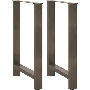 vidaXL - Salontafelpoten - 2 - st - 60x(90-91) - cm - staal - naturel
