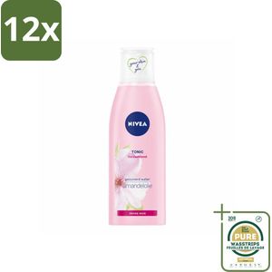 NIVEA - Gezichtstonic - Essentials Verzachtende Tonic - Voor droge & gevoelige huid - Met Amandelolie & Hydramine - 200 ml - Voordeelverpakking - 12 stuks - Droge huid - Gevoelige huid