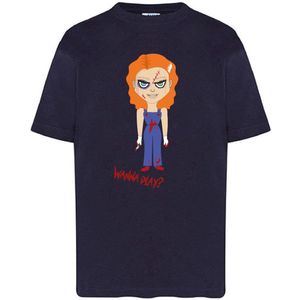 Kids - T-Shirts - Chucky Wanna Play-Navy-164