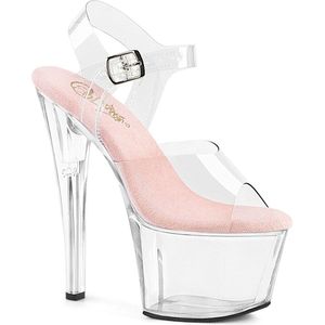 Pleaser - SKY-308 Sandaal met enkelband, Paaldans schoenen - US 10 - 40 Shoes - Roze