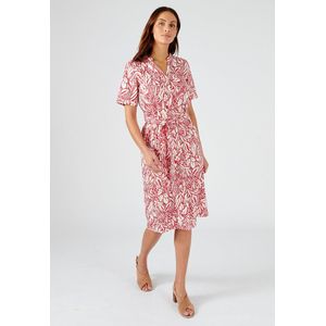 Damart - Jurk in linnenmix - Dames - Rood - 46