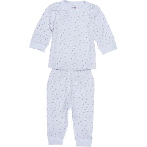 Beeren Bodywear Unisex Pyjama hartjes/bloemetjes - Wit - Maat 86/92