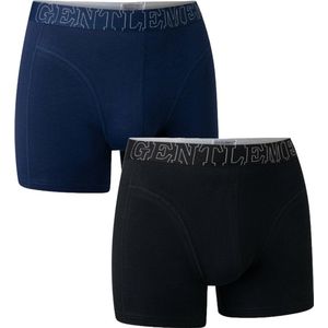 Gentlemen - 2 heren boxershorts 70BB - perfecte pasvorm - donkerblauw en zwart - maat S