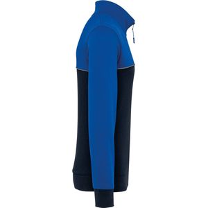 Sweatshirt Unisex 4XL WK. Designed To Work 1/4-ritskraag Lange mouw Navy / Royal Blue 60% Katoen, 40% Polyester