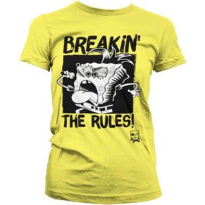 SpongeBob SquarePants Dames Tshirt -2XL- Breakin' The Rules Geel