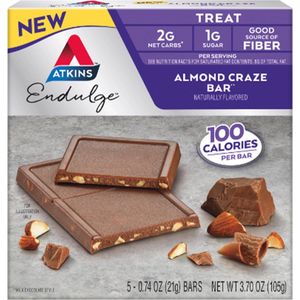 Atkins | Endulge | Almond Craze Bar | Doos | 5 x 21 gram