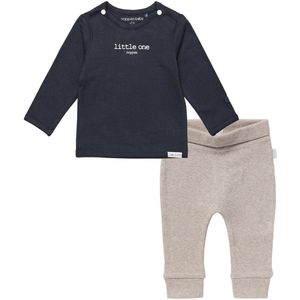 Noppies - Kledingset - 2delig - Broek Naura Taupe - Hester Charcoal - Maat 74