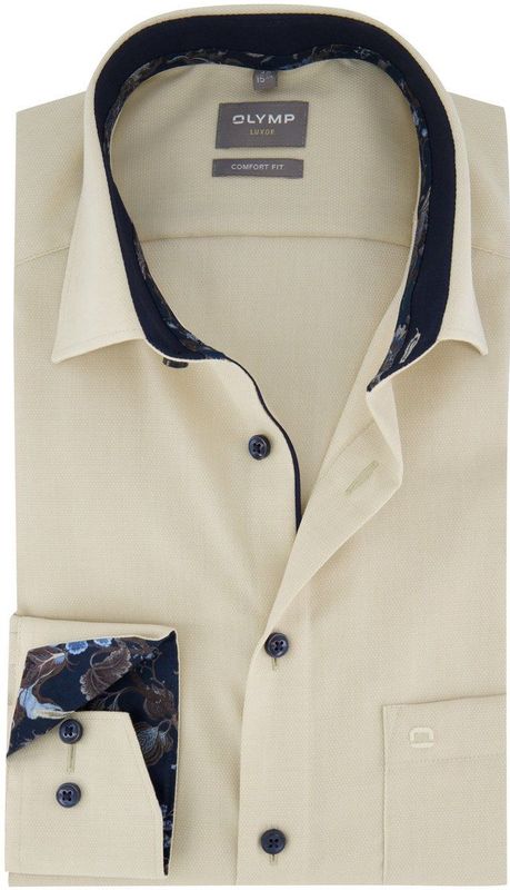 OLYMP - Luxor - Overhemd - Effen - Lange Mouw - 100% Katoen - Modern Kent Kraag