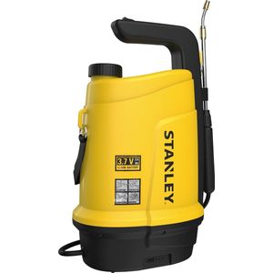 Stanley Druksproeier 5 L, drukspuit, sproeier tuin, elektrisch, heroplaadbare batterij lithium, telescopische lans, regelbare sproeikop, autonomie 2.5 h, max. 2 bar, 0.33 L/minuut, geel/zwart