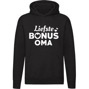 Liefste bonus oma | Moederdag |oma | moeder | Unisex | Trui | Sweater | Hoodie | Capuchon | Zwart