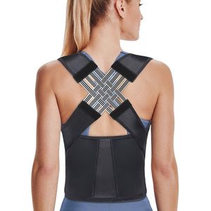 Rugbrace Posture Corrector Voor Vrouwen en Mannen | Verstelbare Bovenrug Straightener | Rug Correcter| Houding Corrector | Het Verstrekken Van Pijn Verlichting Van Nek, Schouder, En De Bovenrug | Zwart