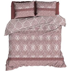 Satin d'Or Godiva Dekbedovertrek - Lits-jumeaux - 240x200/220 cm - Oudrose