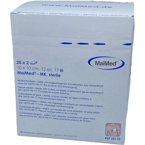 Gaascompressen 10cm x 10cm Steriel verpakt - 12 laags