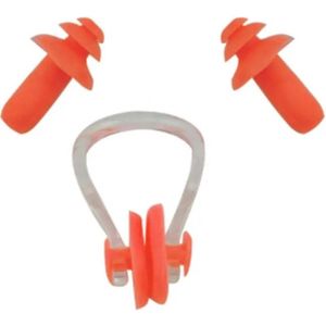 Go Go Gadget - Zwemoordoppen met Neusklem - Siliconen oordopjes - Zwemmen - Duiken - Oranje