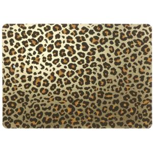 1x Placemats/onderleggers gouden panterprint 30 x 45 cm - Tafel dekken - Hippe tafeldecoratie