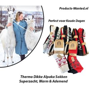 6 Paar Thermo Dikke Alpaka Sokken-Superzacht, Warm & Ademend 39-43