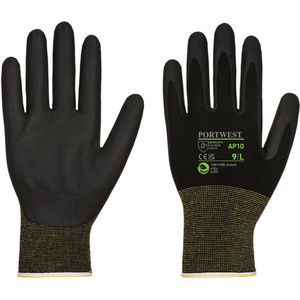 Portwest NPR15 Schuim Nitril Bamboe Eco Handschoen (Pk12) - Zwart - XXL