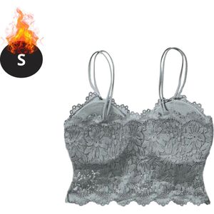 Livano BH Zonder Beugel - Zonder Bandjes - Push-up Bh's - Comfort Beha - Comfortabel - Grijs - Maat S