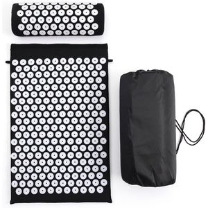 Acupressuurmatset - Spijkermat met Spijkerkussen - Acupunctuur Kussen - Incl. Draagtas - Voor het verlichten van rugpijn, hoofd, nekpijn