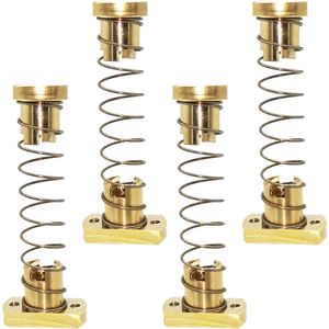 Veer 4 sets Z-as opening messing moeren veerbelaste messing moeren eliminatie splijtmoer voor Ender 3 V2 CR-10 3D-printer 8 mm ACME schroefdraadstang met Anti-backlash