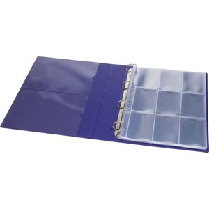 Verzamelmap Deluxe voor speelkaarten en tradingcards - 10 Insteekhoezen - Duimgreep - Paars - 180 kaartjes - Map - Binder - Plamo - Plastic Modern
