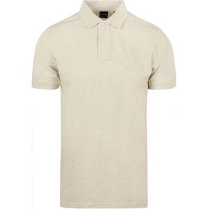 Suitable - Mang Poloshirt Ecru - Slim-fit - Heren Poloshirt Maat L