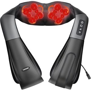 Shiatsu Nekmassageapparaat met 16 Massageballen, 3 Intensiteitsniveaus en 45 Graden Verwarming