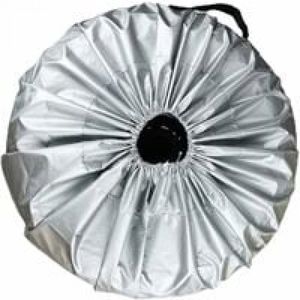 Bandenhoezen - Bandenhoes - Autobanden Beschermhoes - Bandenhoes Cover voor Banden - Wielhoes - Eenvoudige Montage - 65*37CM - zilver - Polyester