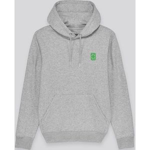 Smart Hoodie Groovy Grey - Green Digit Formaat S