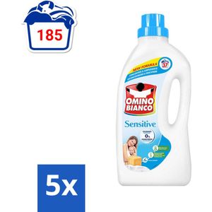 Omino Bianco - Gevoelig - Wasmiddel - Witte & Gekleurde Was - 37 Wasbeurten - Bulkverpakking - 5 stuks