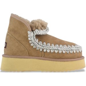 Mou - Mini Eskimo Platform Boot - Bruin - Dames - Suède