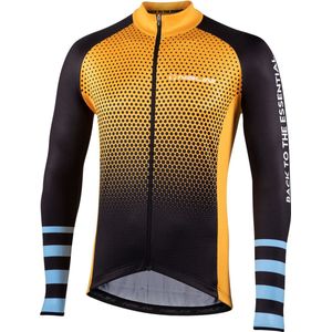 Nalini - Heren - Fietsshirt - Lange Mouwen - Wielrenshirt - Geel - Zwart - NEW LS STRIPES JERSEY