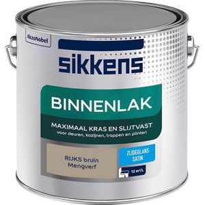 Sikkens Binnenlak - Verf - Zijdeglans - Mengkleur - RIJKS bruin - 2,5 liter