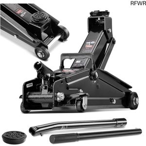 RFWR® Hydraulische Krik 3 Ton Compact met Draagbeugel en Rubberpad voor Auto's