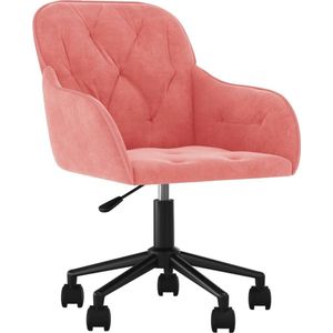 vidaXL-Kantoorstoel-draaibaar-fluweel-roze