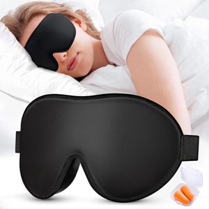 Goodivery ® Comfortabele 3D Slaapmasker met Geheugenschuim en Oordopjes voor Ultieme Nachtrust