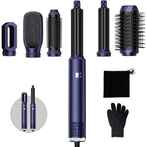 Luxe Ronde Volumeborstel Opzetstuk - Multistyler - Haarstyler föhn - Diffuser voor Krullen - Grijs