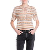 Replay - DK3861.000.G23782 - T-shirt - Beige - Korte Mouwen