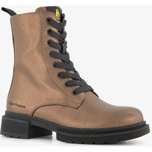 Hush Puppies dames veterboots brons - Zwart - Maat 37