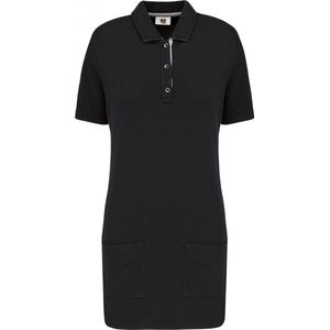 Polo Dames XXL WK. Designed To Work Kraag met knopen Korte mouw Black / Oxford Grey 95% Katoen, 5% Elasthan