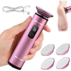 2-in-1 Elektrische Eeltverwijderaar - 6 Verstelbare Snelheden - Voetverzorging met 4 Nano Glas Accessoires voor Gescheurde Hielen, Eelt en Eeltplekken