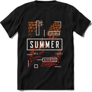 Summer Time | TSK Studio Zomer Kleding  T-Shirt | Rood - Oranje | Heren / Dames | Perfect Strand Shirt Verjaardag Cadeau Maat L